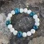 Silvesto India Chrysocolla & Howlite Gemstone Stretchable Bracelet Silvesto India Chrysocolla & Howlite Gemstone Stretchable Bracelet