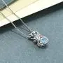 Sterling Silver Cat Pendant Necklace with Swarovski Birthstone Crystal,Cute Jewelry Gifts for Cat Lovers Sterling Silver Cat Pendant Necklace with Swarovski Birthstone Crystal,Cute Jewelry Gifts for Cat Lovers