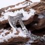 HAQUIL Viking Jewelry Norse Axe Talisman Pendant Chain Necklace for Men and Women
