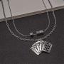 Ingemark Punk Dice Poker Necklace for Men Women Rock Hip Hop Jewelry