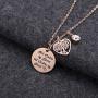 LIUANAN Inspirational Necklace Personalized Engraved Mantra Pendant Necklaces Encouragement Jewelry for Women Girl Sister Mother Friends