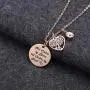 LIUANAN Inspirational Necklace Personalized Engraved Mantra Pendant Necklaces Encouragement Jewelry for Women Girl Sister Mother Friends