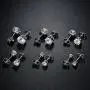GEMSME 18K White Gold Plated Round Cubic Zirconia Stud Earrings Hypoallergenic Jewelry for Women Men GEMSME 18K White Gold Plated Round Cubic Zirconia Stud Earrings Hypoallergenic Jewelry for Women Men