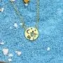 Aeora Friends Gift,Hollow Cactus Moon Star Pendant Necklace for Women Lady Girl Daughter Mother Sister Gift