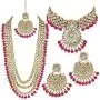 I Jewels Traditional Gold Plated Kundan Pearl Wedding Choker Necklace Set Earrings & Maang Tikka for Women (IJ325) I Jewels Traditional Gold Plated Kundan Pearl Wedding Choker Necklace Set Earrings & Maang Tikka for Women (IJ325)