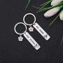 CYTING Her Stitch His Angel Keychain Set With Hibiscus Flower Charm Hawaiian Jewelry Gift For Couples Family Best Friends