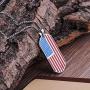 ASTOFLI American Flag Dog Tag Pendant Necklace Hip Pop Style Army Necklace High Polished Finish Enamel Necklace Jewelry For Man Street Wear Gift For Father’s Day Military Day Freedom And Equality