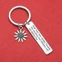 De&ai Inspirational Jewelry, Sunflower Lover Keychain Positive Gift for Friends Daughters