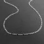 ARTURO ZETA 925 Solid Sterling Silver Figaro Link Chain Italian Necklace for Men ARTURO ZETA 925 Solid Sterling Silver Figaro Link Chain Italian Necklace for Men