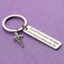 Doctor Gift Pharmacist Gift Dentist Gift White Coat Ceremony PA Gift 1st White Coat Gift Not All Heros Wear Red Capes Mine Wears A White Coat Keychain