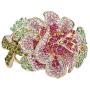 EVER FAITH Womens Austrian Crystal Elegant Flower Leaf Bangle Bracelet for Wedding, Prom