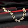 FW Jewelry Bling Iced Out Mariner Cuban Link Chain Hip hop Silver Gold Rapper Chain for Men Women in 7 8 9 18 20 24 30 Inches