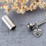 TTVOVO Cremation Urn Necklace for Ashes Memorial Keepsake Ashes Holder Urn Locket Heart Charm Pendant Necklaces for Men Women Stainless Steel Remembrance Waterproof Nickel-Free Hypoallergenic Jewelry