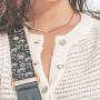 Cowlyn Paper Clip Necklace Pearl Vintage Chunky Link Chain 18K Gold Fashion Retro Charm Valentine Jewelry for Women