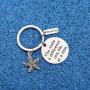 WUSUANED Thank You Gift Make A Difference One Life at A Time Starfish Keychain Sea Star Jewelry for Social Worker Nurse Volunteer