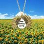 GVUSMIL You are My Sunshine Engraved Pendant Necklace Locket Sunflower Handmade Boho Friendship Bracelets Jewelry Set for Women Girls