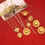 Yidan Ethiopian Gold Color Luxury Jewelry Fashion Eritrean Traditional Wome Wedding Hair Jewelry Set