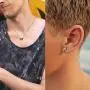 Assorted Gay Lgbt Pride Rainbow Pendant Necklace,2pcs 8MM Punk Rock Rivet Earring Studs,Hypoallergenic Assorted Gay Lgbt Pride Rainbow Pendant Necklace,2pcs 8MM Punk Rock Rivet Earring Studs,Hypoallergenic