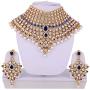 I Jewels Indian Wedding Traditional Gold Plated Kundan Ethnic Bridal Jewelry Set with Earrings, Nose Ring, Mathapatti & Haath Panja for Women