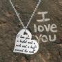 Detailed I Love You a Bushel and a Peck and a Hug Around The Neck Keychain Gift for Her