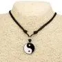 BlueRica Yin Yang Pendant on Adjustable Black Rope Cord Necklace BlueRica Yin Yang Pendant on Adjustable Black Rope Cord Necklace