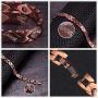Copper Bracelet for Women Magnetic Arthritis Therapy Bracelets for Pain Crystal Link Chain Charm Jewelry Gift 3500 Gauss Magnets with Adjust Tool