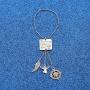 WUSUANED Traveller Keychain Gift May Angels Fly with You Wherever You Roam Bring You Back Safely to Family and Home