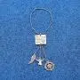 WUSUANED Traveller Keychain Gift May Angels Fly with You Wherever You Roam Bring You Back Safely to Family and Home