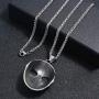 FIZIZDH Mens Stainless Steel Jasons Mask Hollow Openwork Pendant Necklace, 24 inch Keel Link Chain