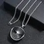 FIZIZDH Mens Stainless Steel Jasons Mask Hollow Openwork Pendant Necklace, 24 inch Keel Link Chain