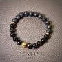 Lava Rock Bracelet with Lavender Essential Oil, Black Tourmaline Crystal Healing, Aromatherapy Diffuser Bracelet, Yoga Meditation Bracelet Abundance Wealth, Anti Anxiety Bracelet for Women and Men