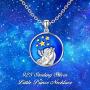 ROMANTIC WORK The Little Prince with Fox Necklace for Women Sterling Silver Animal Woodland Friend Pendant Chain Fox Jewelry Gift for Animal Lovers Teen Girls