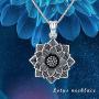 Odinstone Lotus Flower Necklace S925 Sterling Silver Yoga Pendant Fine Jewelry Gift for Women(with Gift Box)