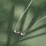 Boma Jewelry Sterling Silver Birds On A Wire 14 KT. Gold Vermeil Necklace, 18 Inches