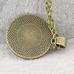 FM FM42 Sunflowers by Vincent Van Gogh Round Pendant Necklace (4 Styles)