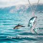 TOUPOP Dolphin Gifts 925 Sterling Silver Dolphin Pendant Necklace with Blue Crystal Dolphin Jewelry Gifts for Mom Women Teen Girls Birthday Mothers Day