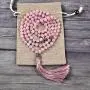 Cherry Tree Collection Mala Necklace | 108 Hand-Knotted 8mm Gemstone Round Beads, Antiqued Guru and Counter Beads, and Tassel | Meditation, Buddhist Prayer, Healing Cherry Tree Collection Mala Necklace | 108 Hand-Knotted 8mm Gemstone Round Beads, Antiqued Guru and Counter Beads, and Tassel | Meditation, Buddhist Prayer, Healing