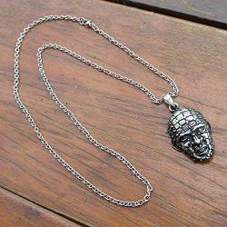 Halloween Horror Pinhead Hellraiser Pewter Mens Pendant Necklace Fashion Charm Protection Amulet Talisman Choker