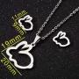 Lovely Hollow Bunny Rabbit Stud Earrings Necklace Sets Jewelry for Women Birthday Gift