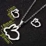 Lovely Hollow Bunny Rabbit Stud Earrings Necklace Sets Jewelry for Women Birthday Gift