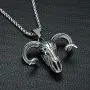 UMtrade Classic Jewelry Mens Stainless Steel Rams Head Sheep Skull Skeleton Pendant Necklace UMtrade Classic Jewelry Mens Stainless Steel Rams Head Sheep Skull Skeleton Pendant Necklace