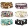 CASSIECA 6 Sets Bohemian Stackable Bracelets for Women Multilayered Stretch Bead Bracelet Set Boho Bangles Multicolor Fashion Jewelry CASSIECA 6 Sets Bohemian Stackable Bracelets for Women Multilayered Stretch Bead Bracelet Set Boho Bangles Multicolor Fashion Jewelry