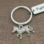 Ribukat Inspirational Gifts Encouragement Awareness Anti-Cancer Gift Cancer Keychain Fight Like A Zebra Keyring Ribukat Inspirational Gifts Encouragement Awareness Anti-Cancer Gift Cancer Keychain Fight Like A Zebra Keyring