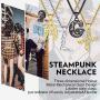 Bandmax A-Z Alphabet Pendant Necklace for Men Boys Women Stainless Steel/18K Gold/Black Plated Waterproof Metal Mechanical Gear 26 Initial Letter Pendant Jewelry Gift with Spiga Chain(Gift Box)