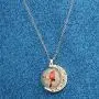 WUSUANED Oval Glass Cardinal Bird Necklace Red Cardinal Bird Memorial Jewelry Family Loss Gift