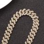 kelistom Gold Chain for Men Women Iced Out, Hip-hop Real 18K Gold/Platinum Plated CZ Fully Iced-Out Miami Cuban Necklace Bracelet Punk Jewelry