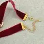 Paialco Wine Red Velvet Belt Gothic Choker Necklace 12-15 Inches Paialco Wine Red Velvet Belt Gothic Choker Necklace 12-15 Inches