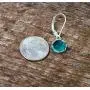 Recycled Vintage Mason Jar Sterling Silver Botanical Collection Leverback Earrings