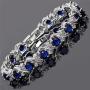 RIZILIA Blossom Tennis Bracelet & Round Cut CZ [6 Colors Available] in White Gold Plated, 7''
