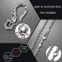 ZiWuark Mens Fish Hook Necklaces Pendant Stainless Steel Fishing Necklace Fish Scale Pendants Nautical Jewelry Gifts for Men Women with 24 Inches Chain